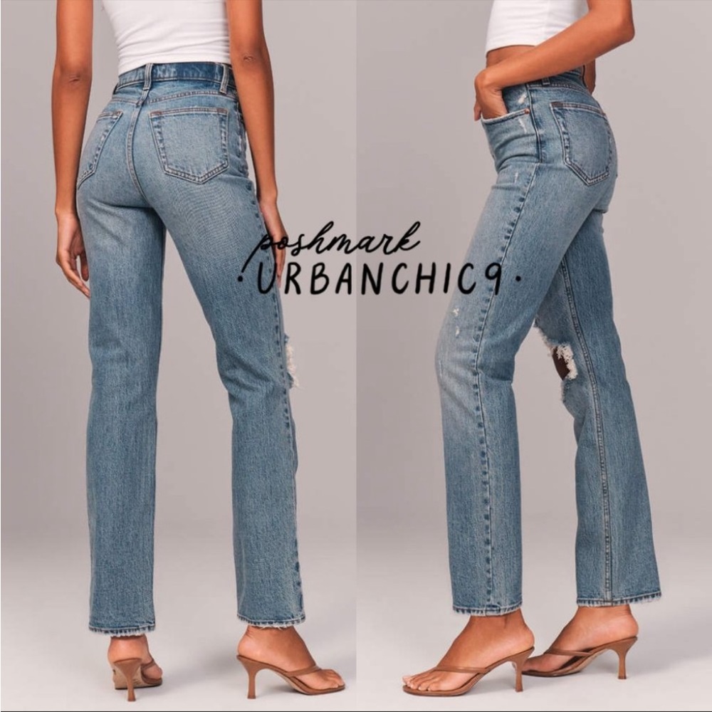 ABERCROMBIE 90s Ultra High Rise Straight Jean 28S